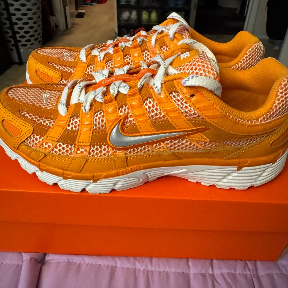 Nike Bright Orange and White Running Shoes
